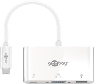 USB-C™ Multiport Adapter USB 3.0+VGA+C PD, biały