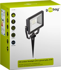 Naświetlacz zewnętrzny LED z bolcem do wbijania w grunt, 20 W Naświetlacz zewnętrzny LED z bolcem do wbijania w grunt, 20 W