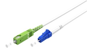 Kabel światłowodowy (FTTH), Singlemode (OS2) White, biały (Simplex), 0,5 m