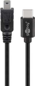 Kabel USB 2.0 USB-C™ na Mini-B 2.0, czarny