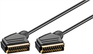 Kabel połączeniowy Scart, pozłacany, ø 7 mm