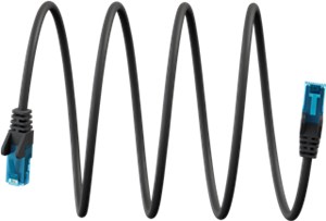 CAT 6A kabel krosowy, U/UTP, czarny
