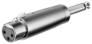 Adapter XLR, AUX jack 6,35 mm wtyczki mono do gniazda XLR