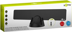 Ultrapłaska aktywna antena wewnętrzna Full HD DVB-T2, z filtrem LTE/4G
