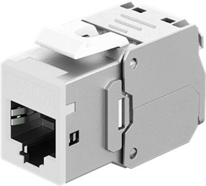 Keystone-modul RJ45 CAT 6A, STP, Slim, biały