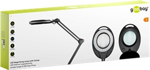 Lampa lupa LED z zaciskiem, 8 W, czarny
