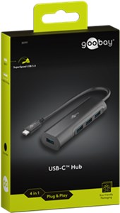 Hub USB-C™ umożliwiający jednoczesne podłączenie czterech gniazd USB-A 3.0