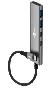 Slim 4-portowy koncentrator USB, USB-C™ na USB-C™/USB-A, 5 Gbit/s