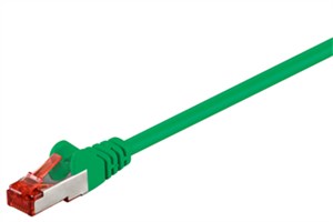 CAT 6 Kabel łączący, S/FTP (PiMF), Zielony