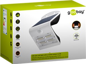 Solarny kinkiet LED z czujnikiem ruchu, 3,2 W