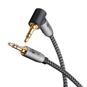 Kabel połączeniowy audio AUX, 3,5 mm stereo, 90°, 3 m