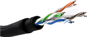 CAT 6 zestaw zewnętrznych kabli krosowych, U/UTP, czarny 