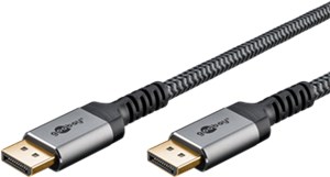Kabel DisplayPort, DP 1.4, 1 m, Sharkskin Grey Kabel DisplayPort, DP 1.4, 1 m, Sharkskin Grey