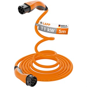 HELIX kabel do ładowania Typu 2, do 11 kW, 5 m, pomarańczowy