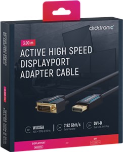 Aktywny kabel adaptera DisplayPort - DVI-D