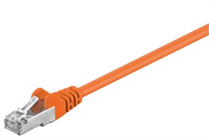 CAT 5e kabel krosowy, SF/UTP, pomarańczowy, 0,5 m