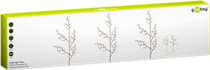 Zestaw 3 drzewek świetlnych z 75 diodami LED