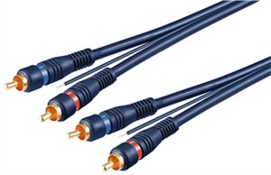 Kabel połączeniowy Car hi-fi stereo RCA, podwójnie ekranowany