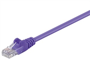 CAT 5e kabel krosowy, U/UTP, fioletowy, 0,5 m