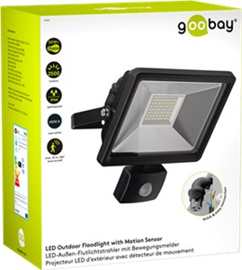 Naświetlacz zewnętrzny LED z czujnikiem ruchu, 30 W Naświetlacz zewnętrzny LED z czujnikiem ruchu, 30 W