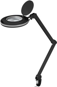 Lampa lupa LED z zaciskiem, 9 W, czarny
