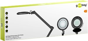 Lampa lupa LED z zaciskiem, 10 W, czarny