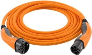 Kabel do ładowania Typu 2 do pojazdów elektrycznych, 7 m, Pomarańczowy