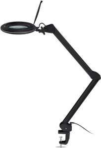 Lampa lupa LED z zaciskiem, 10 W, czarny