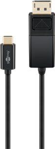 Kabel przejściowy USB-C™ DisplayPort 4k 60 Hz, 1,20 m, czarny