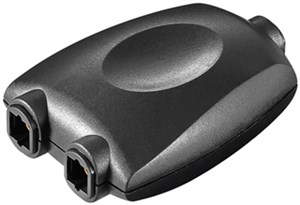 Cyfrowy rozdzielacz audio TOSLINK 1 na 2, czarny