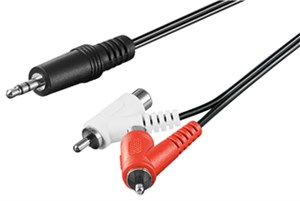 Kabel adaptera audio, wtyczka 3,5 mm do wtyczki/gniazda RCA