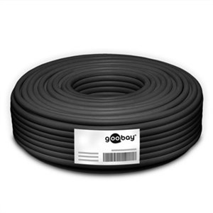 CAT 6A kabel sieciowy napowietrzny, S/FTP (PiMF), czarny, 100m