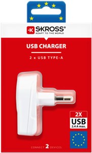 SKROSS E Charger Euro USB 2.4 A SKROSS E Charger Euro USB 2.4 A