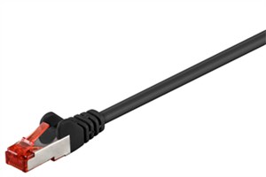 CAT 6 kabel krosowy, S/FTP (PiMF), czarny, 5 m