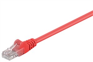 CAT 5e kabel krosowy, U/UTP, czerwony, 3 m