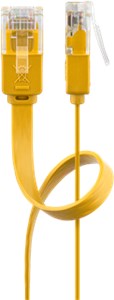 CAT 6 płaski kabel krosowy,U/UTP, Żółty