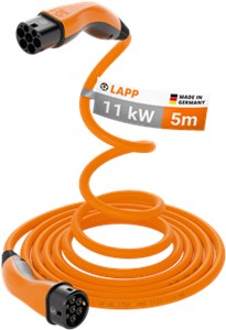 HELIX kabel do ładowania Typu 2, do 11 kW, 5 m, pomarańczowy