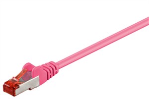 CAT 6 kabel krosowy S/FTP (PiMF), purpurowy, 0,25 m