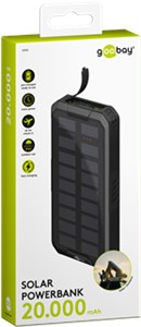Powerbank z baterią słoneczną do szybkiego ładowania na zewnątrz 20.000 mAh (USB-C™ PD, QC 3.0)