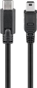 Kabel USB 2.0 USB-C™ na Mini-B 2.0, czarny