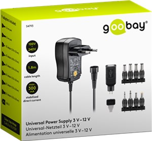 Zasilacz uniwersalny (3 V - 12 V max. 3,6 W / 0,3 A)