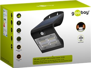 Solarny kinkiet LED z czujnikiem ruchu, 3,2 W