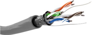 CAT 5e kabel sieciowy, F/UTP, Szary