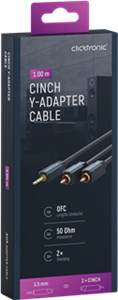 Kabel adaptera 3,5 mm AUX - RCA, stereo