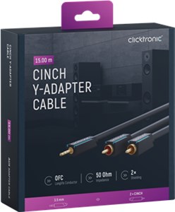 Kabel adaptera 3,5 mm AUX - RCA, stereo