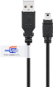 Kabel USB 2.0 Hi-Speed z certyfikatem USB, Czarny