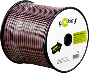 Kabel głośnikowy czerwony;czarny CU