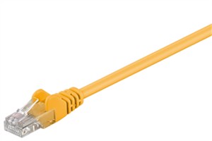 CAT 5e kabel krosowy, U/UTP, Żółty, 1,5 m