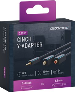 Kabel adaptera 3,5 mm AUX - RCA, stereo