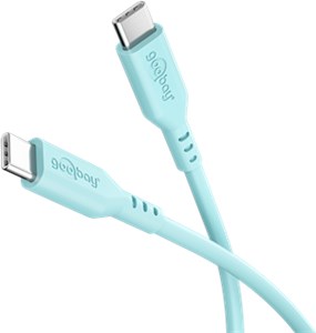 Kabel silikonowy USB-C™, 1,5 m, turkusowy Kabel silikonowy USB-C™, 1,5 m, turkusowy